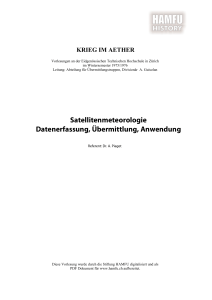 Satellitenmeteorologie Datenerfassung