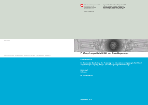 Prüfung Langzeitstabilität und Quartärgeologie