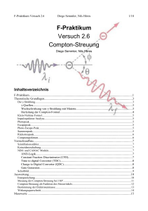 F-Praktikum Versuch 2.6 Compton-Streuung