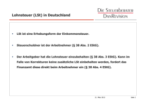 Lohnsteuer - Offshoretage