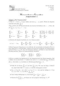 Aufgabenblatt 4 - Fachbereich Mathematik und Statistik