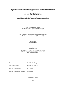 Synthese und Verwendung chiraler Sulfoximinauxiliare