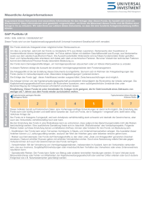 Wesentliche Anlegerinformationen GAP Portfolio UI Ziele und