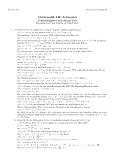 Mathematik 3 für Informatik