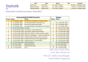 Statistik - Hochschule Augsburg