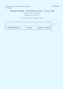 praktische mathematik if¨ur tph