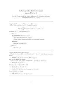 Mathematik für Elektrotechniker grosse Übung 0