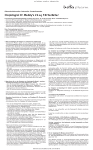 Clopidogrel Dr. Reddy`s 75 mg Filmtabletten