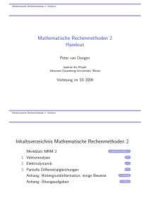 Mathematische Rechenmethoden 2 Handout