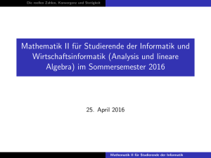 Mathematik II für Studierende der Informatik und Wirtschaftsinformatik