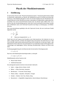 Physik der Musikinstrumente