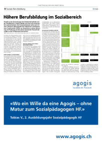 www.agogis.ch Höhere Berufsbildung im Sozialbereich