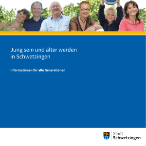 Jung sein und &auml;lter werden in Schwetzingen