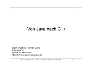 Von Java nach C++