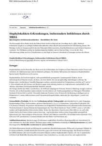 MRSA-Infektionen-Merkblatt des Robert-Koch