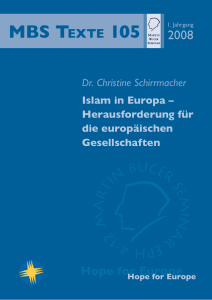 Islam in Europa – Herausforderung für die europäischen