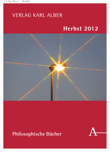 Herbst 2012 - Verlag Karl Alber