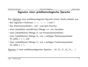 Signatur einer prädikatenlogische Sprache