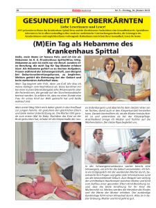 Ein Tag als Hebamme des Krankenhaus Spittal