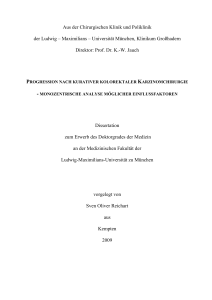 Progression nach kurativer kolorektaler Karzinomchirurgie