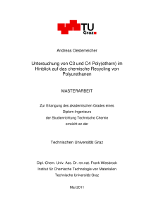 Untersuchung von C3 und C4 Poly(ethern) im