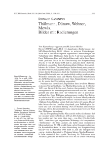 Thälmann, Dünow, Wehner, Mewis. Bilder mit Radierungen