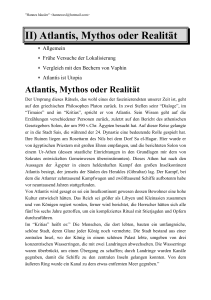 II) Atlantis, Mythos oder Realität