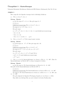 Übungsblatt 5 - Musterlösungen - Benutzer-Homepage