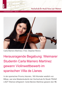 Weimarer Studentin Carla Marrero Martínez gewann