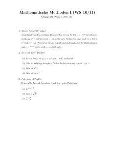 Mathematische Methoden I (WS 10/11)