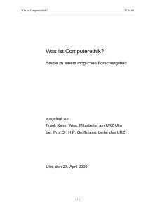 Was ist Computerethik?