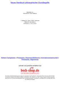 Neues Handbuch philosophischer Grundbegriffe - Beck-Shop