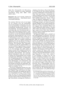 N. Stehr: Wissenspolitik 2003-2-098 Stehr, Nico - H-Soz-Kult