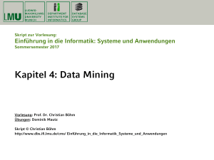 Kapitel 4: Data Mining (Teil 1)