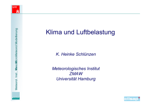 Klima und Luftbelastung - NUN