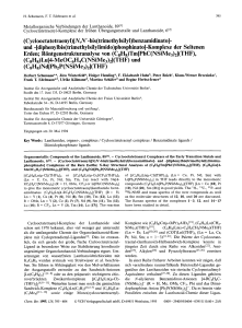 Metallorganische Verbindungen der Lanthanoide, 89