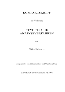 kompaktskript statistische analyseverfahren