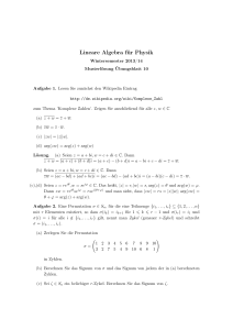 Lineare Algebra für Physik