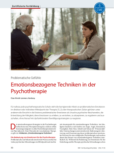 Emotionsbezogene Techniken in der Psychotherapie