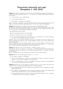 Theoretische Informatik und Logik ¨Ubungsblatt 3 (WS 2010)
