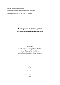 Nomogrammvalidierung beim lokoregionären Prostatakarzinom