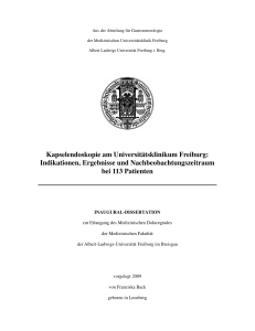 Kapselendoskopie am Universitätsklinikum Freiburg: Indikationen