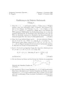 Einführung in die Diskrete Mathematik ¨Ubung 4