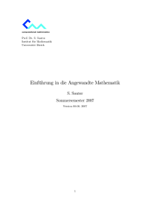 Einführung in die Angewandte Mathematik