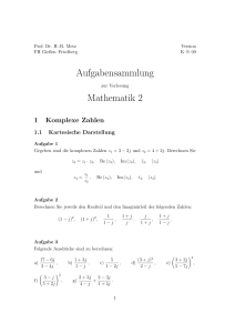 Aufgabensammlung Mathematik 2 - Benutzer-Homepage