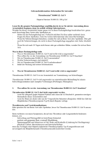 Gebrauchsinformation: Information für Anwender Thrombocutan