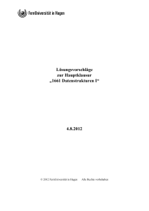 Lösungsvorschläge zur Hauptklausur „1661