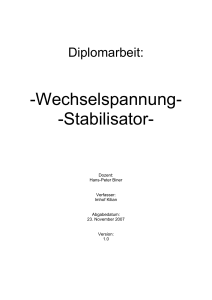 Wechselspannung- -Stabilisator