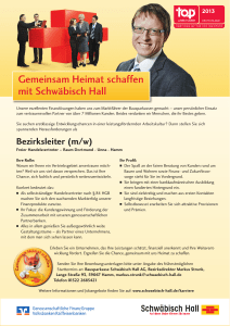 Gemeinsam Heimat schaffen mit Schwäbisch Hall