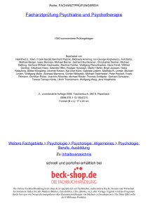 Facharztprüfung Psychiatrie und Psychotherapie - Beck-Shop
